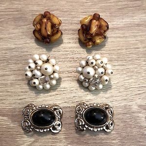 🌟 Vintage Clip On Earrings - Set - Bundle - Shoe Clips